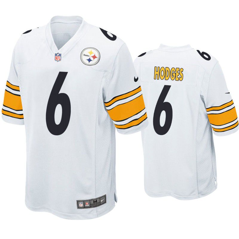 Men Pittsburgh Steelers 6 Devlin Hodges Nike White Game NFL Jersey